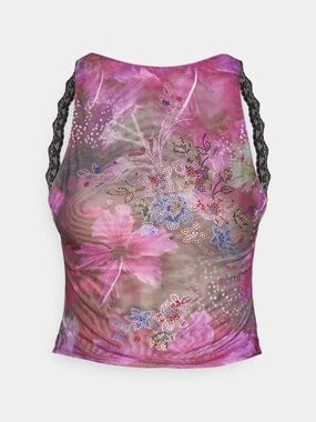 Jaded London Hera/Hotfix Backless Diamante Top Size 8